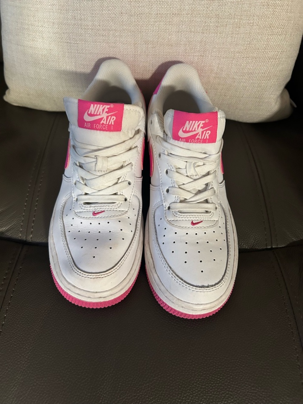 Nike Kids' Air Force 1 Low - White/Pink